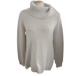 Hilary Radley Women XL Knit CowlNeck Sweater Long Sleeve‎ Old English winter